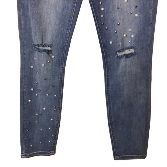 Hippie Laundry Mid Rise Skinny Embellished Jeans Size 28 - Picture 6 of 6